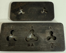 Vintage BA Thread Gauge 1917 Boynton Dowsett Machinist Engineering Tool Plate