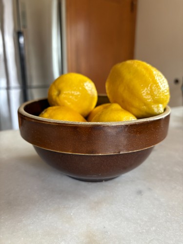 Vintage brown stoneware bowl-