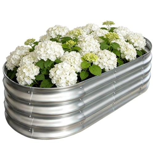 Galvanised raised garden bed - raised,