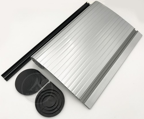 Tambour roller door kit - door, silver