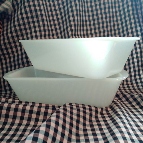 Pair rare vintage glasbake - pair,