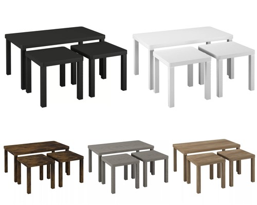 3pc wooden coffee table - 3pc,