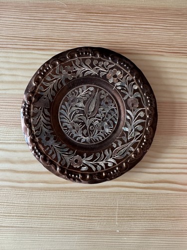 Vintage ornate etched - etched, copper