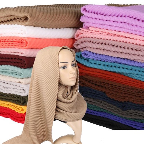 Women cotton scarf pleated - scarf,