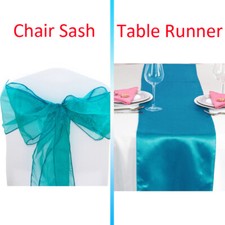 Time to Sparkle 10-100 Organza Sashes Chair Bow 1 5 10 Satin Table Runners Decor