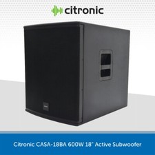 Citronic 18" 600W Active Subwoofer Bass Bin Cabinet DJ Disco Club CASA-18BA