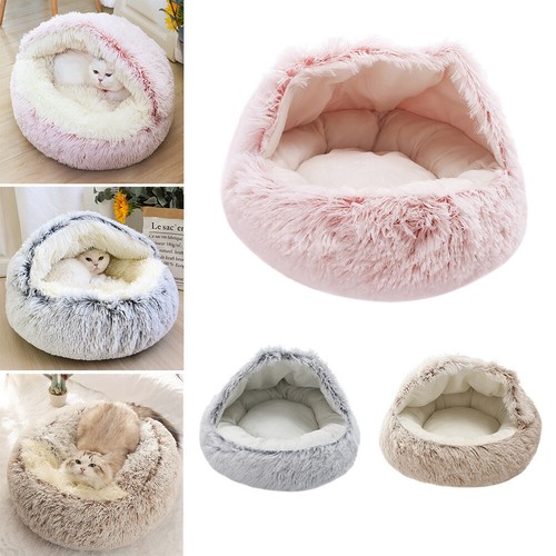 Plush pet cave bed - dog, cat
