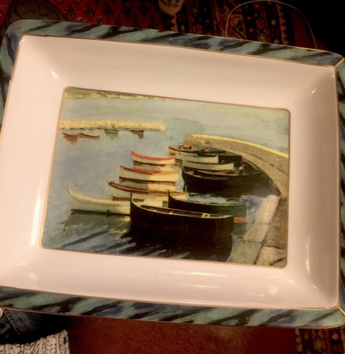 Border fine arts tray dish - border,