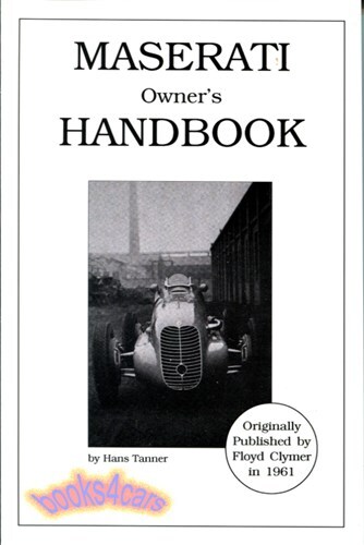Maserati book owners handbook - owners,