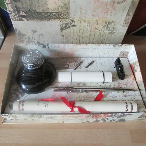 Calligraphy set with - ink, well