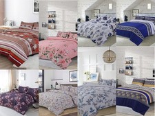 Microfiber 4 Piece Bedding Set Printed Duvet Cover Fitted Sheet & Pillowcases