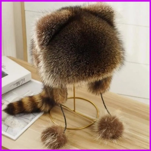 Raccoon tail hat - raccoon, coldproof