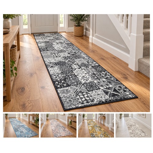 Grey hallway runner multi - runner, door