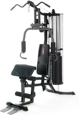 DKN Studio 7400 Compact Home Multi Gym Equipment w/Double Pulley, 80kg Weight St