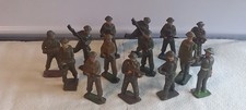 14 Metal Toy Soldiers 1950s