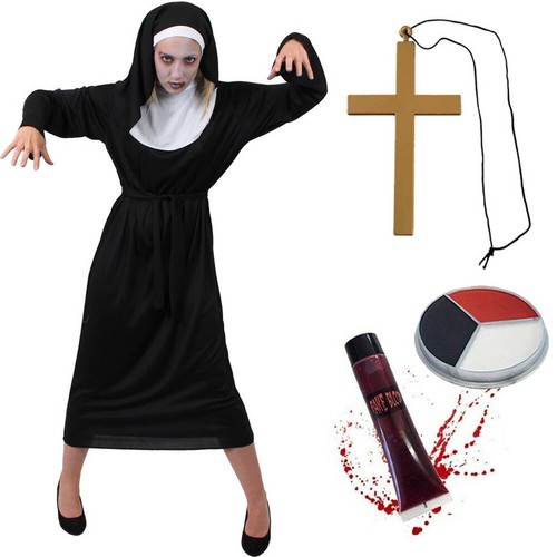 Ladies zombie nun - nun, costume