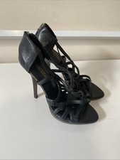 Zara Strappy Black Leather