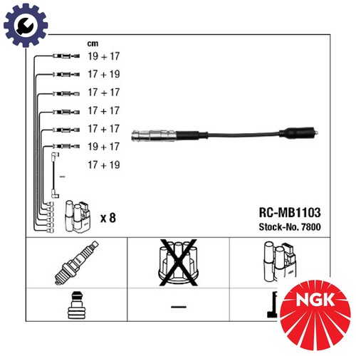 Ignition cable kit 7800 for - cable,