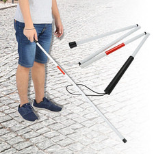 Portable Safety Visually Impaired Crutch Cane Blind Guide Walking Stick Foldable