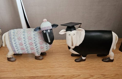 Enesco sheep figurines - sheep, x2