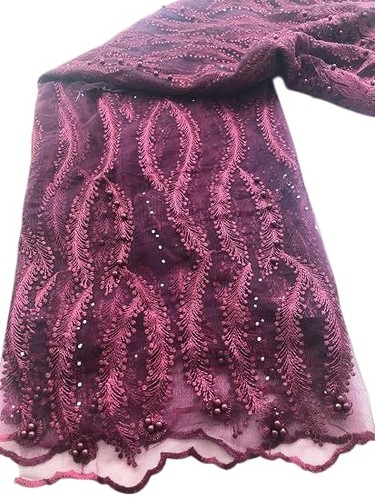 Yards african lace fabric - 3,
