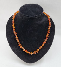 20" Amber Necklace Knotted 925