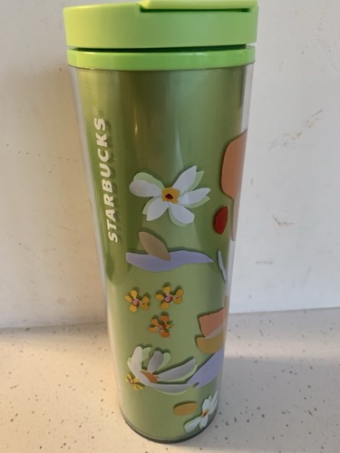 Floral green tumbler starbucks - green,