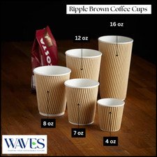 Disposable Brown Ripple Coffee