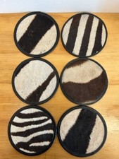 Set of 6 Real Zebra skin