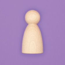 7cm Rounded Body Wooden Peg