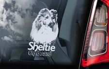 SHELTIE Car Sticker, Shetland Sheepdog Window Decal Sign Dog Pet Gift - V04