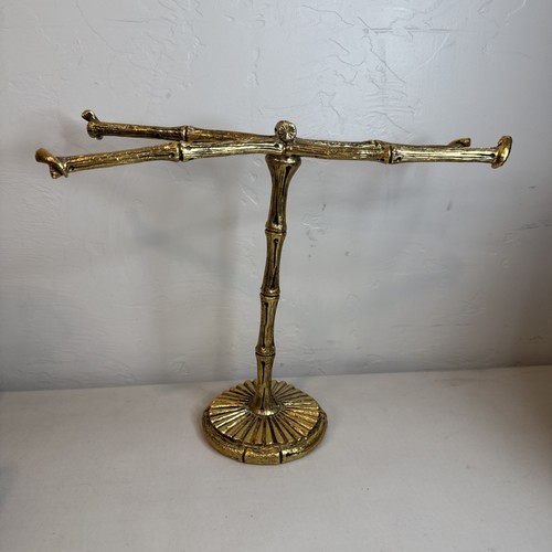 Vintage brass jewelry stand - vintage,