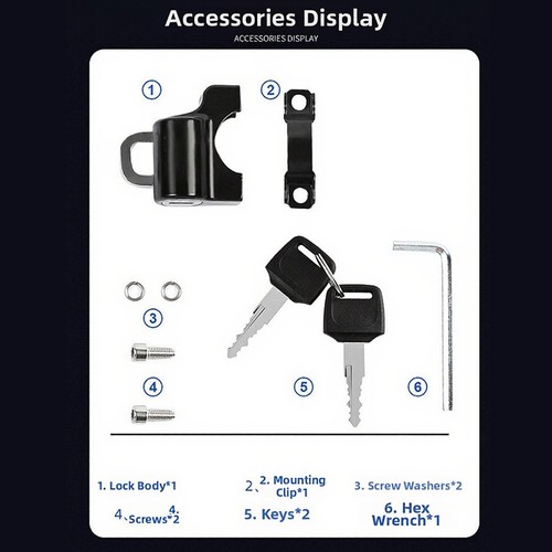 360 rotating helmet lock - helmet, for