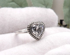 ❤️Genuine Retired Rare Pandora Sparkling Love Heart Ring S925 ALE Size 48❤️
