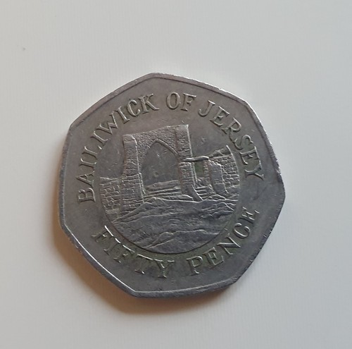 Bailiwick jersey 50p coin - of,