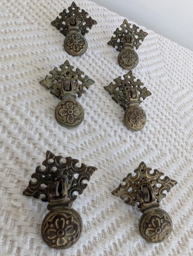 Vintage brass metal pull - brass,