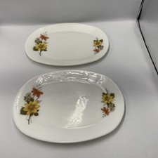 2 Vintage Pyrex JAJ Autumn