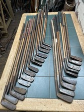 Hickory Golf Clubs X23 Putters Blade Style 1900-1920s Mild Steel Forged Heads