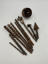 Vintage Bundle of  10 Mixed Carpenter's Brace Drill Bits