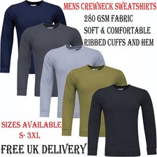 Mens Plain Sweatshirt Jumper