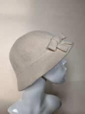 Jasper Conran Cream Hat One Size Elegant Classic Wool Hat with Bow Womens 