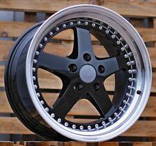 4X 18 inch WORK EQUIP style deep dish alloy wheels BLACK for BMW E36 E46 E90