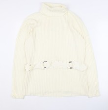 Paramour Women's Ivory Roll Neck Jumper XL