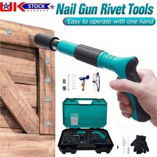 Concrete Nail Gun Kit w/ 100pcs Nails Wall Fastening Tool Portable Nail Machine