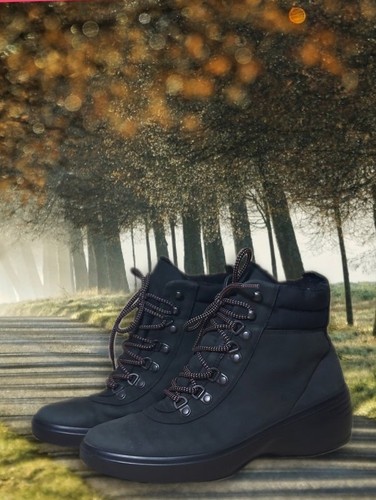 Women ecco boots green - green, nubuck