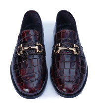 Handmade men crocodile leather