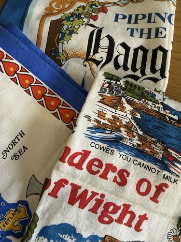 Vintage tea towels set - of, 3