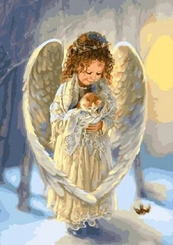 Angel cross stitch pattern - (6),