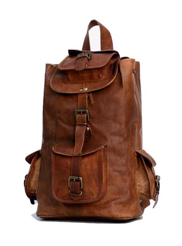Goat leather bag backpack - goat,