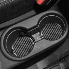 2x Black Carbon Fiber Car Cup